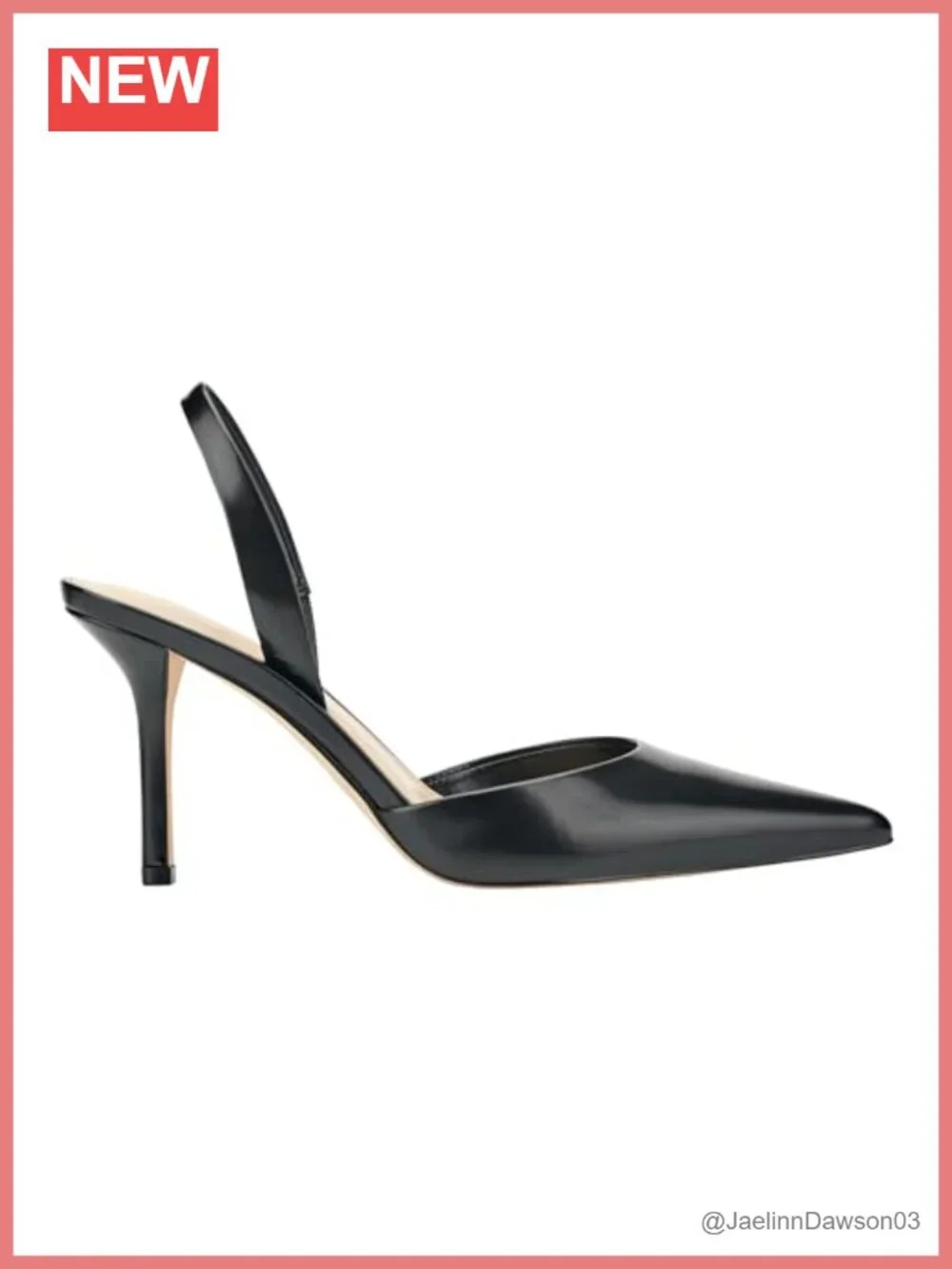 Marc Fisher LTD Noland Leather Slingback Stiletto Heels Pumps Women's Shoes